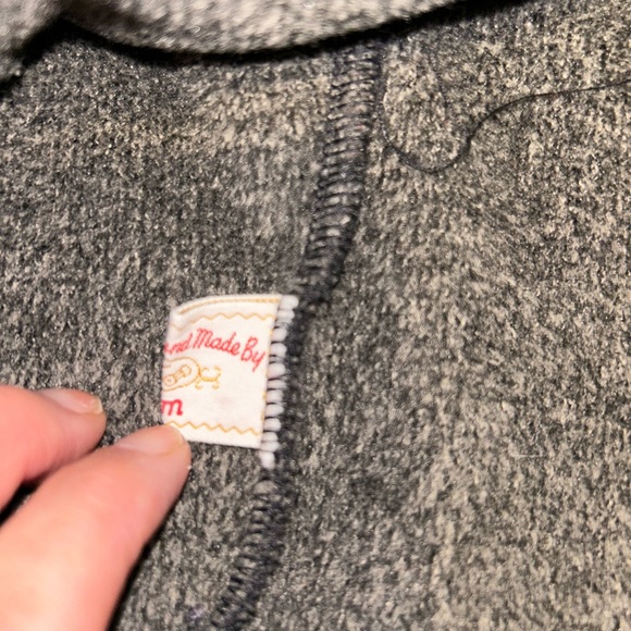Handcrafted Fleece Full Zip Jacket - Gray - Beautiful - Warm - Aztec - XL Size - Picture 5 of 10